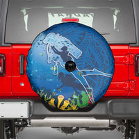 Polynesian Scuba Diving Spare Tire Cover Beauty Corals with Underwater and Polynesian Pattern LT03 - Polynesian Pride