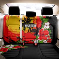 Custom Hawaii Maui Island Back Car Seat Cover Maui Map With Tropical Forest Sunset Vibe LT03 - Polynesian Pride