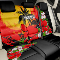 Custom Hawaii Maui Island Back Car Seat Cover Maui Map With Tropical Forest Sunset Vibe LT03 - Polynesian Pride