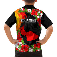 Custom Hawaii Maui Island Family Matching Puletasi Dress and Hawaiian Shirt Maui Map With Tropical Forest Sunset Vibe LT03 - Polynesian Pride