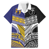 Custom Rugby Niue and Aotearoa Family Matching Mermaid Dress and Hawaiian Shirt Hiapo with Maori Moko Tribal Heritage Tattoos - Polynesian Pride