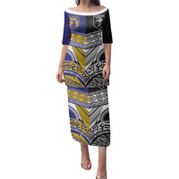 Custom Rugby Niue and Aotearoa Family Matching Puletasi and Hawaiian Shirt Hiapo with Maori Moko Tribal Heritage Tattoos - Polynesian Pride