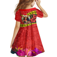 Personalised Hawaii Christmas Family Matching Puletasi Dress and Hawaiian Shirt Hula Girl Hibiscus With Hawaiian Style Tribal Fabric Patchwork LT03 - Polynesian Pride
