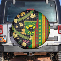 Hawaiian Tropical Plants Lei Spare Tire Cover Kanaka Maoli Tribal with Palaka Motifs - Polynesian Pride