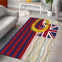 Hawaiian Tropical Plants Lei Area Rug National Flag Style - Polynesian Pride
