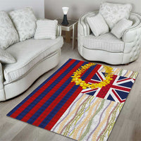 Hawaiian Tropical Plants Lei Area Rug National Flag Style - Polynesian Pride