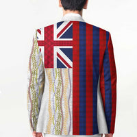 Hawaiian Tropical Plants Lei Blazer National Flag Style - Polynesian Pride