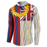 Hawaiian Tropical Plants Lei Button Sweatshirt National Flag Style LT03 - Polynesian Pride