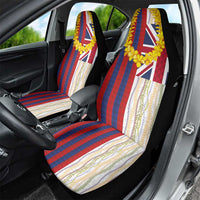 Hawaiian Tropical Plants Lei Car Seat Cover National Flag Style - Polynesian Pride