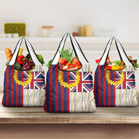 Hawaiian Tropical Plants Lei Grocery Bag National Flag Style - Polynesian Pride