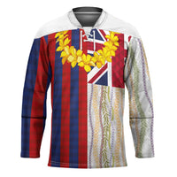 Hawaiian Tropical Plants Lei Hockey Jersey National Flag Style LT03 Unisex Multicolor - Polynesian Pride
