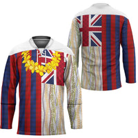 Hawaiian Tropical Plants Lei Hockey Jersey National Flag Style - Polynesian Pride