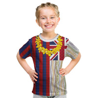 Hawaiian Tropical Plants Lei Kid T Shirt National Flag Style LT03 Multicolor - Polynesian Pride