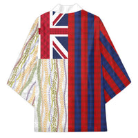 Hawaiian Tropical Plants Lei Kimono National Flag Style - Polynesian Pride