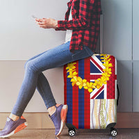 Hawaiian Tropical Plants Lei Luggage Cover National Flag Style - Polynesian Pride
