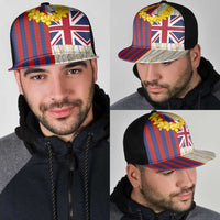 Hawaiian Tropical Plants Lei Mesh Trucker Cap National Flag Style - Polynesian Pride