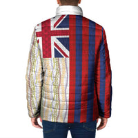 Hawaiian Tropical Plants Lei Padded Jacket National Flag Style LT03 - Polynesian Pride
