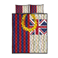 Hawaiian Tropical Plants Lei Quilt Bed Set National Flag Style - Polynesian Pride