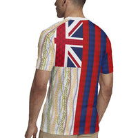 Hawaiian Tropical Plants Lei Rugby Jersey National Flag Style LT03 - Polynesian Pride
