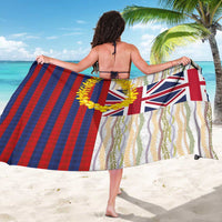 Hawaiian Tropical Plants Lei Sarong National Flag Style - Polynesian Pride