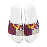 Hawaiian Tropical Plants Lei Slide Sandals National Flag Style - Polynesian Pride