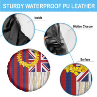 Hawaiian Tropical Plants Lei Spare Tire Cover National Flag Style - Polynesian Pride