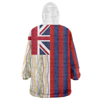 Hawaiian Tropical Plants Lei Wearable Blanket Hoodie National Flag Style LT03 - Polynesian Pride