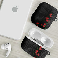 Hawaiian Kakau Art AirPods Case Taro Leaves with Ohia Lehua and Pakala Pattern LT03 - Polynesian Pride