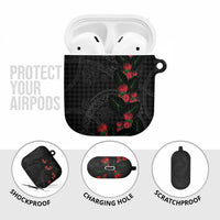 Hawaiian Kakau Art AirPods Case Taro Leaves with Ohia Lehua and Pakala Pattern LT03 - Polynesian Pride