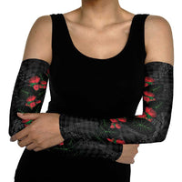 Hawaiian Kakau Art Arm Sleeves Taro Leaves with Ohia Lehua and Pakala Pattern - Polynesian Pride