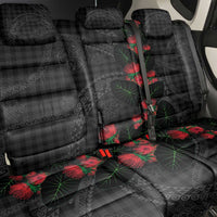 Hawaiian Kakau Art Back Car Seat Cover Taro Leaves with Ohia Lehua and Pakala Pattern - Polynesian Pride