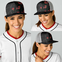 Hawaiian Kakau Art Baseball Net Cap Taro Leaves with Ohia Lehua and Pakala Pattern LT03 - Polynesian Pride