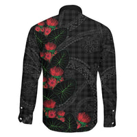 Hawaiian Kakau Art Family Matching Puletasi and Hawaiian Shirt Taro Leaves with Ohia Lehua and Pakala Pattern - Polynesian Pride