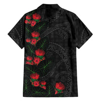 Hawaiian Kakau Art Family Matching Short Sleeve Bodycon Dress and Hawaiian Shirt Taro Leaves with Ohia Lehua and Pakala Pattern - Polynesian Pride