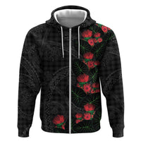 Hawaiian Kakau Art Hoodie Taro Leaves with Ohia Lehua and Pakala Pattern - Polynesian Pride