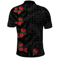 Hawaiian Kakau Art Polo Shirt Taro Leaves with Ohia Lehua and Pakala Pattern LT03 - Polynesian Pride