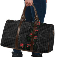 Hawaiian Kakau Art Travel Bag Taro Leaves with Ohia Lehua and Pakala Pattern - Polynesian Pride