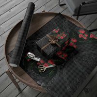 Hawaiian Kakau Art Wrapping Paper Taro Leaves with Ohia Lehua and Pakala Pattern LT03 - Polynesian Pride