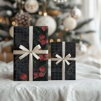 Hawaiian Kakau Art Wrapping Paper Taro Leaves with Ohia Lehua and Pakala Pattern LT03 - Polynesian Pride