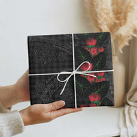 Hawaiian Kakau Art Wrapping Paper Taro Leaves with Ohia Lehua and Pakala Pattern LT03 - Polynesian Pride