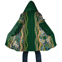 Hawaiian Art Flower Tribal with Lei Cloak Palaka Pattern Green Color LT03 Unisex Green - Polynesian Pride