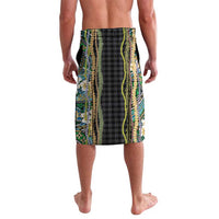 Hawaiian Art Flower Tribal with Lei Lavalava Palaka Pattern Black Color LT03 - Polynesian Pride
