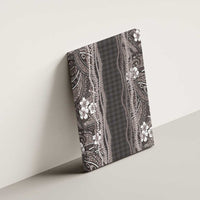 Hawaiian Art Flower Tribal with Lei Canvas Wall Art Palaka Pattern Grayscale LT03 - Polynesian Pride