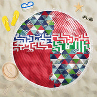 Hawaiian Floral Kakau Tropical Leaves-Sporty Style Beach Blanket LT03 One Size 150cm Art - Polynesian Pride