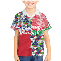 Hawaiian Floral Kakau Tropical Leaves-Sporty Style Family Matching Mermaid Dress and Hawaiian Shirt