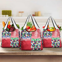 Hawaiian Floral Kakau Tropical Leaves-Sporty Style Grocery Bag