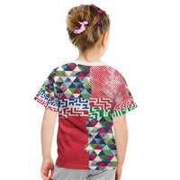 Hawaiian Floral Kakau Tropical Leaves-Sporty Style Kid T Shirt