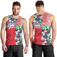 Hawaiian Floral Kakau Tropical Leaves-Sporty Style Men Tank Top LT03 - Polynesian Pride