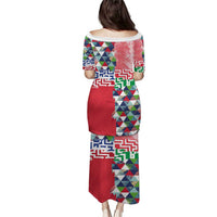 Hawaiian Floral Kakau Tropical Leaves-Sporty Style Puletasi LT03 - Polynesian Pride