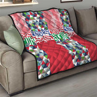 Hawaiian Floral Kakau Tropical Leaves-Sporty Style Quilt